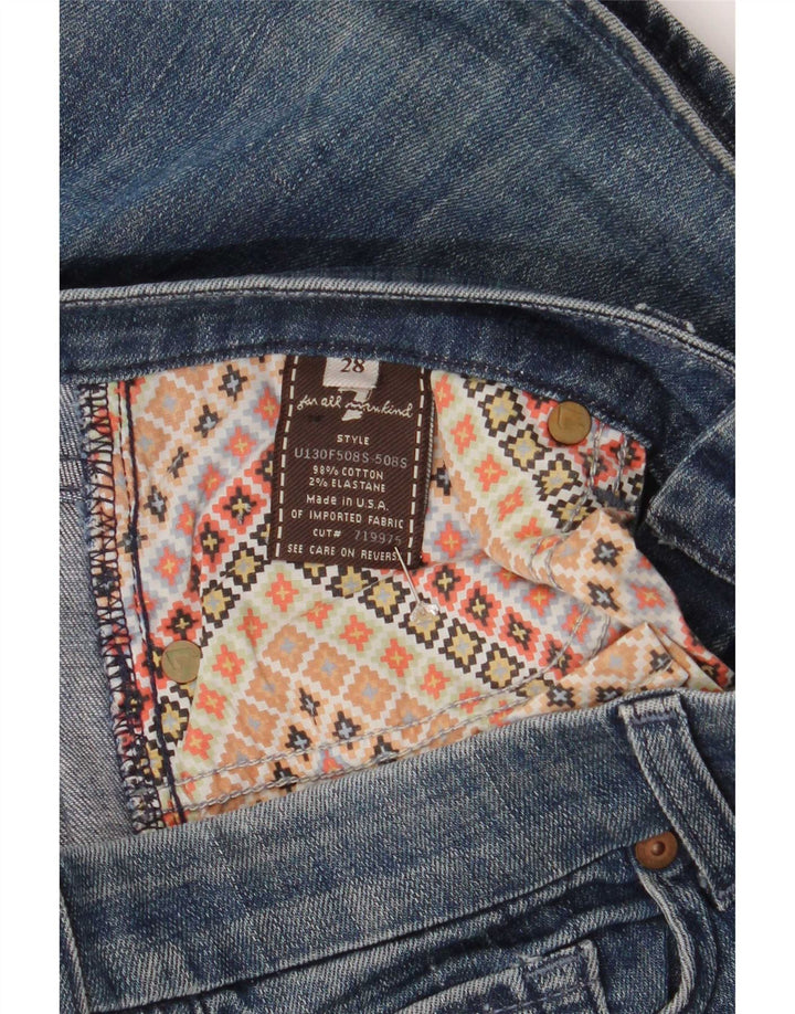 7 For All Mankind Jeans feminino largo W32 L34 algodão azul