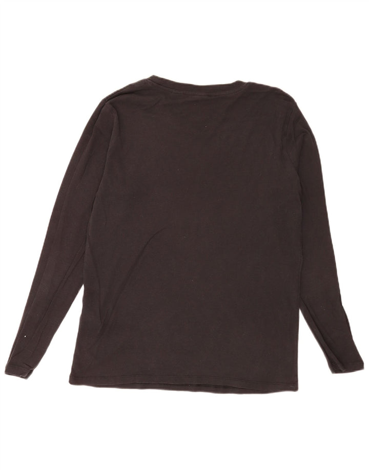 Top feminino Levi's manga comprida UK 18 XL algodão preto