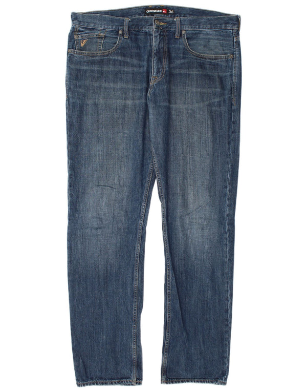 Quiksilver Mens Slim Jeans W36 L34 Azul Algodão