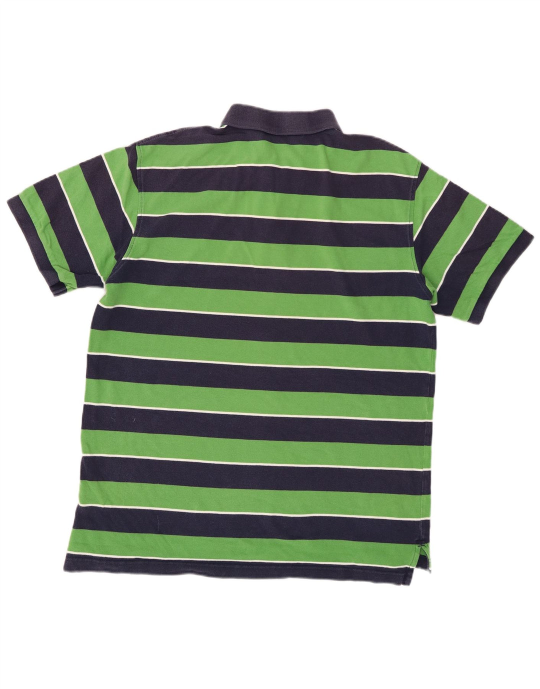 Camisa polo masculina IZOD grande algodão listrado verde