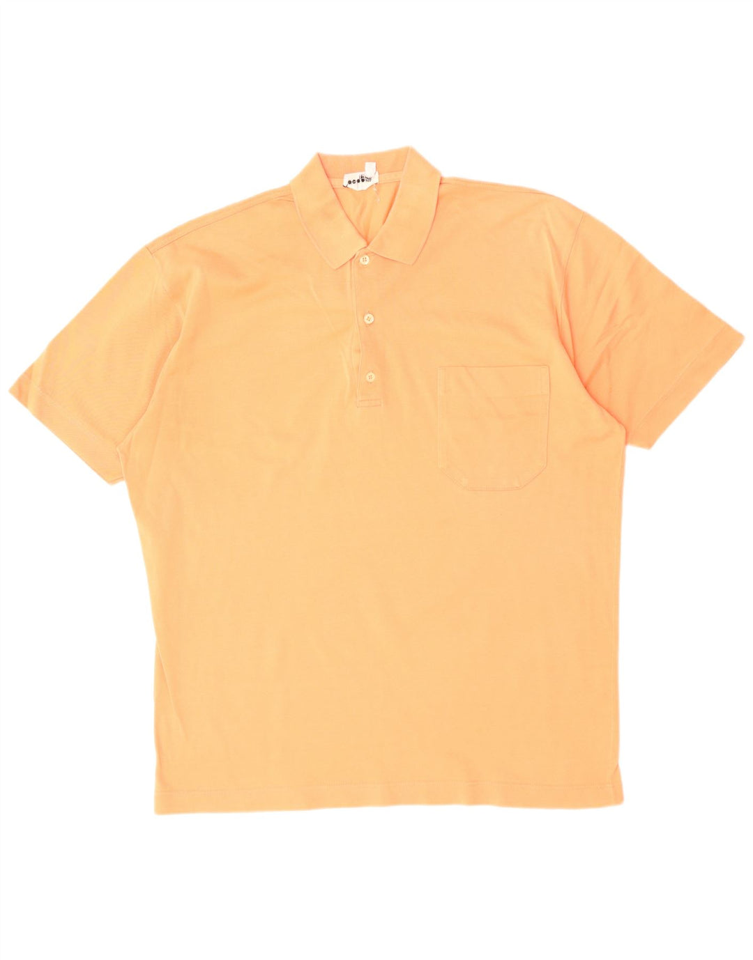 Camisa polo masculina VINTAGE algodão laranja médio