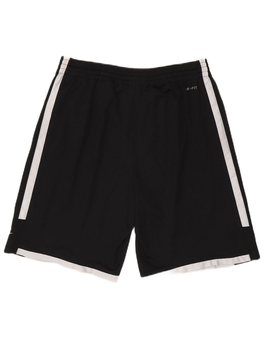Shorts esportivos masculinos Nike Dri Fit pequenos pretos em poliéster colorblock