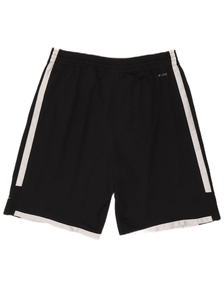 Shorts esportivos masculinos Nike Dri Fit pequenos pretos em poliéster colorblock