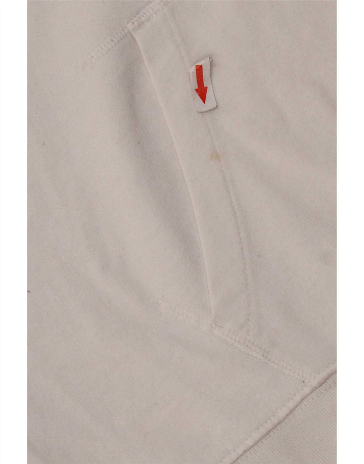 Suéter com capuz gráfico masculino Levi's grande algodão branco