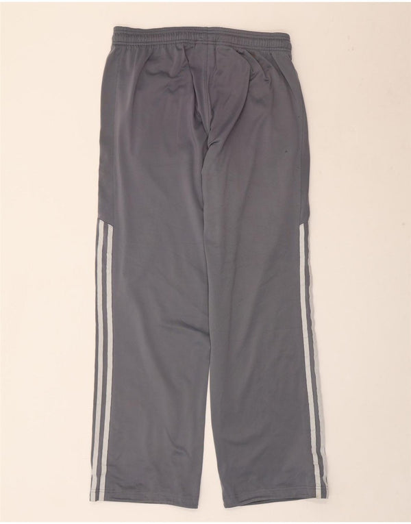 Calça de treino masculina Adidas pequena cinza poliéster