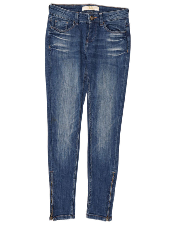 Zara Jeans Skinny Feminino EU 34 2XS W24 L27 Azul Algodão