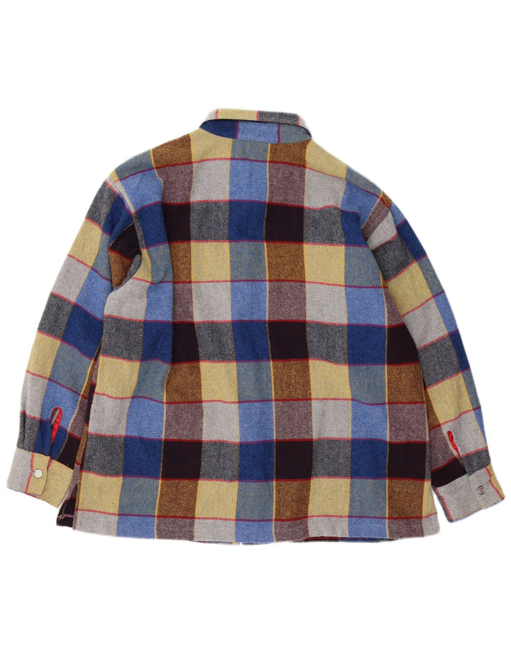 Camiseta feminina Benetton com ajuste solto IT 46 grande xadrez multicolorido