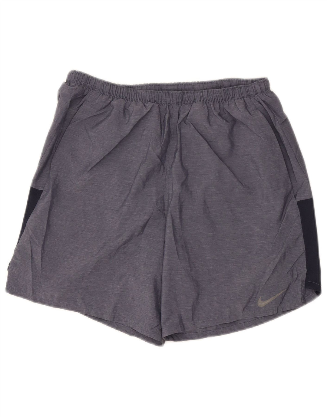 Shorts esportivos masculinos Nike Dri Fit cinza médio colorblock poliéster