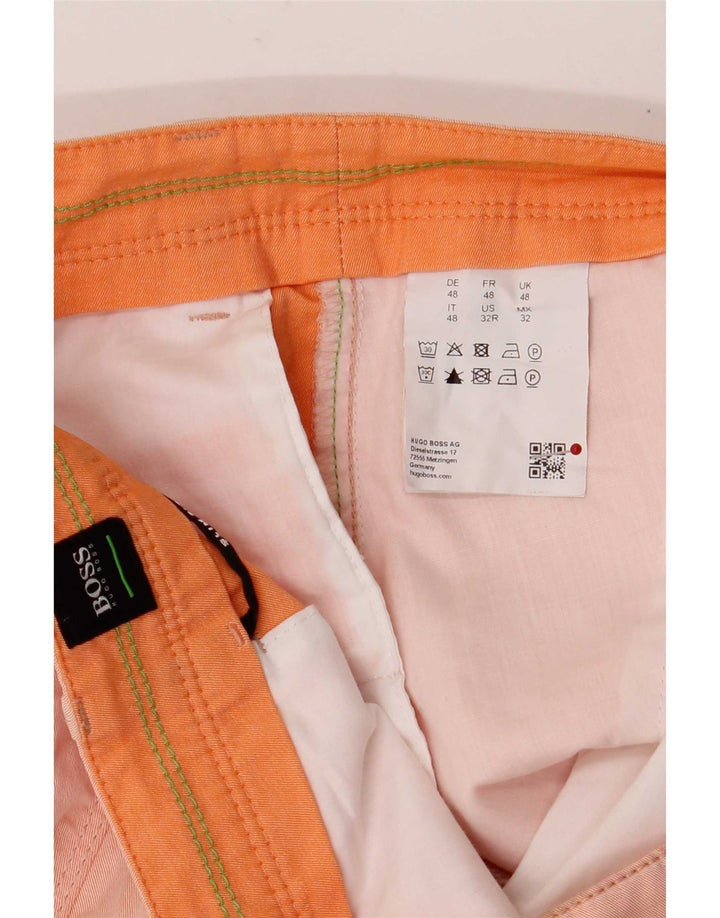 Hugo Boss Mens Chino Shorts IT 48 Médio W32 Algodão Laranja