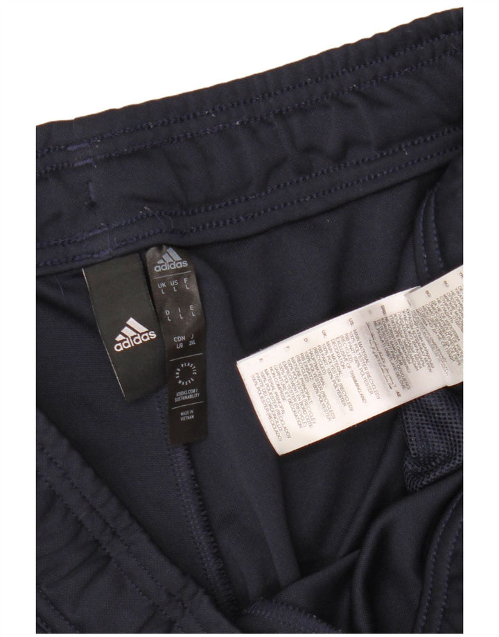 Calça de treino masculina Adidas Aeroready grande poliéster azul marinho