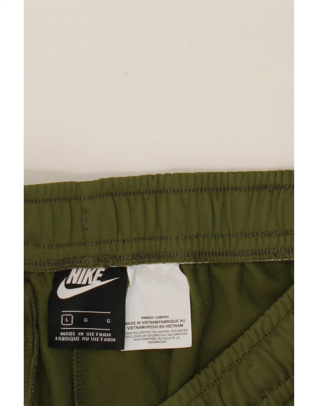 Calça esportiva feminina Nike joggers grande poliéster cáqui