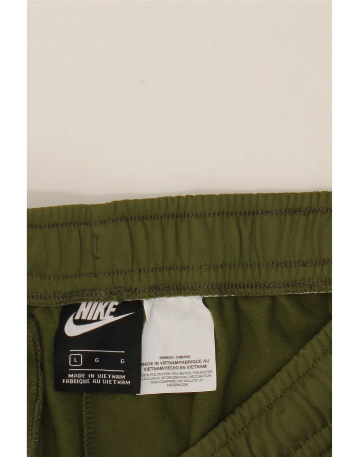 Calça esportiva feminina Nike joggers grande poliéster cáqui