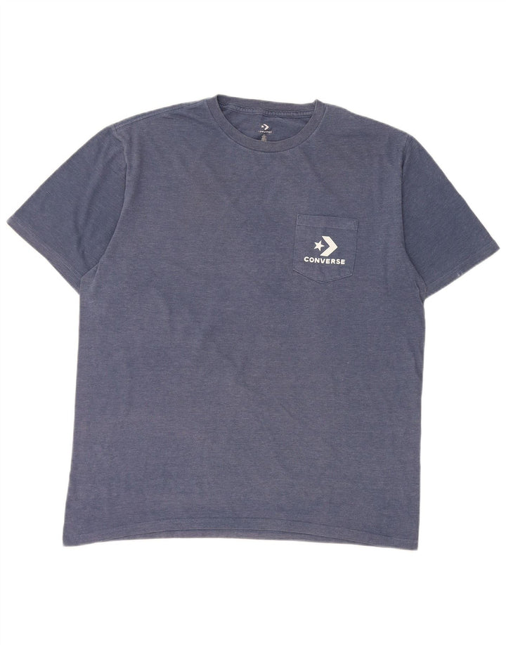 Camiseta masculina Converse Top grande algodão azul