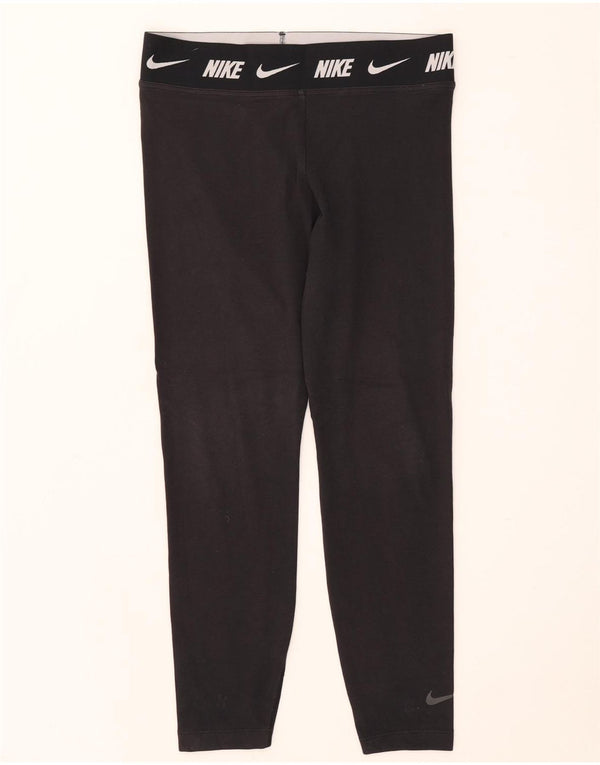Leggings Nike Femininas Tight Fit Graphic UK 14 Grande Algodão Preto
