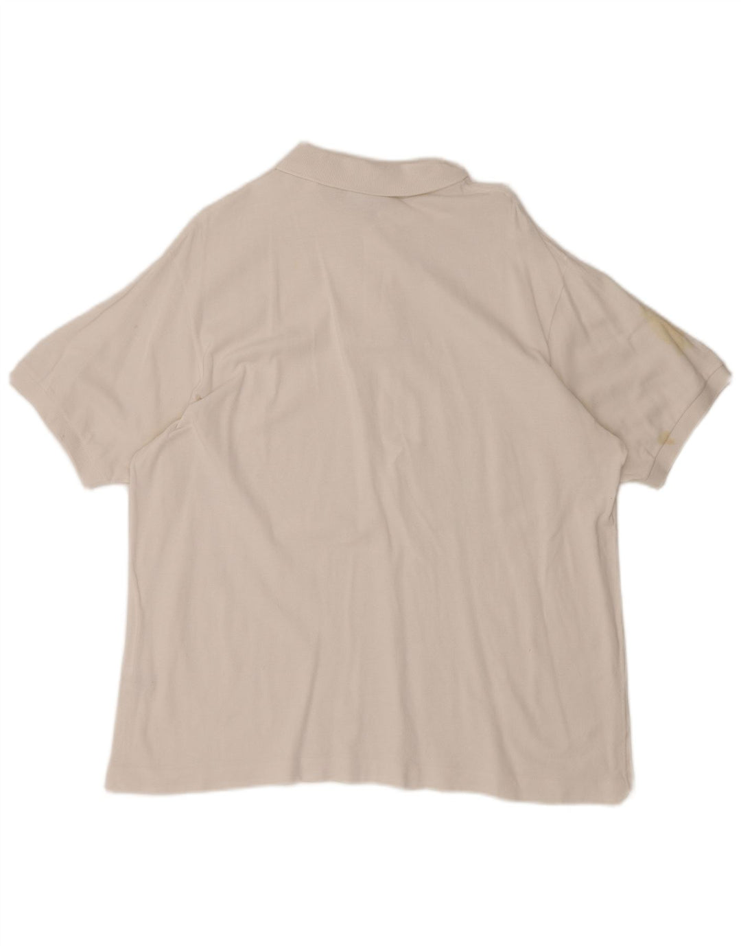 Camisa polo masculina Lacoste tamanho 7 2XL algodão branco
