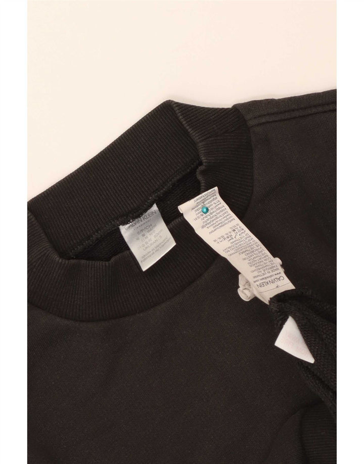 Calvin Klein moletom feminino oversized jumper Reino Unido 10 pequeno algodão preto