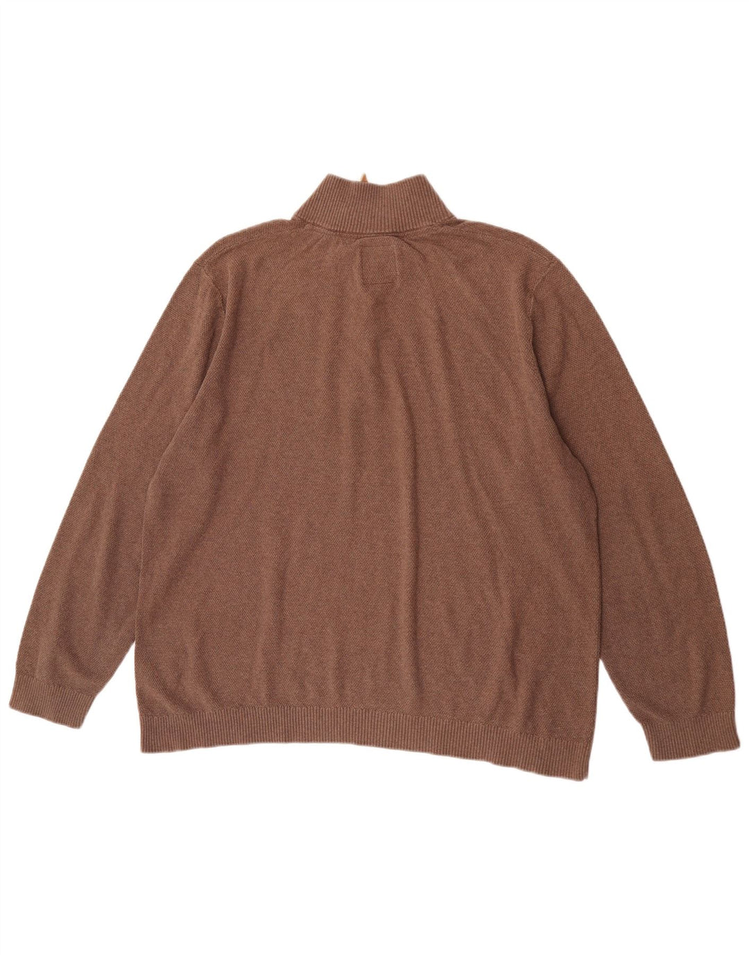 Suéter masculino Fat Face com zíper e pescoço 2XL algodão marrom