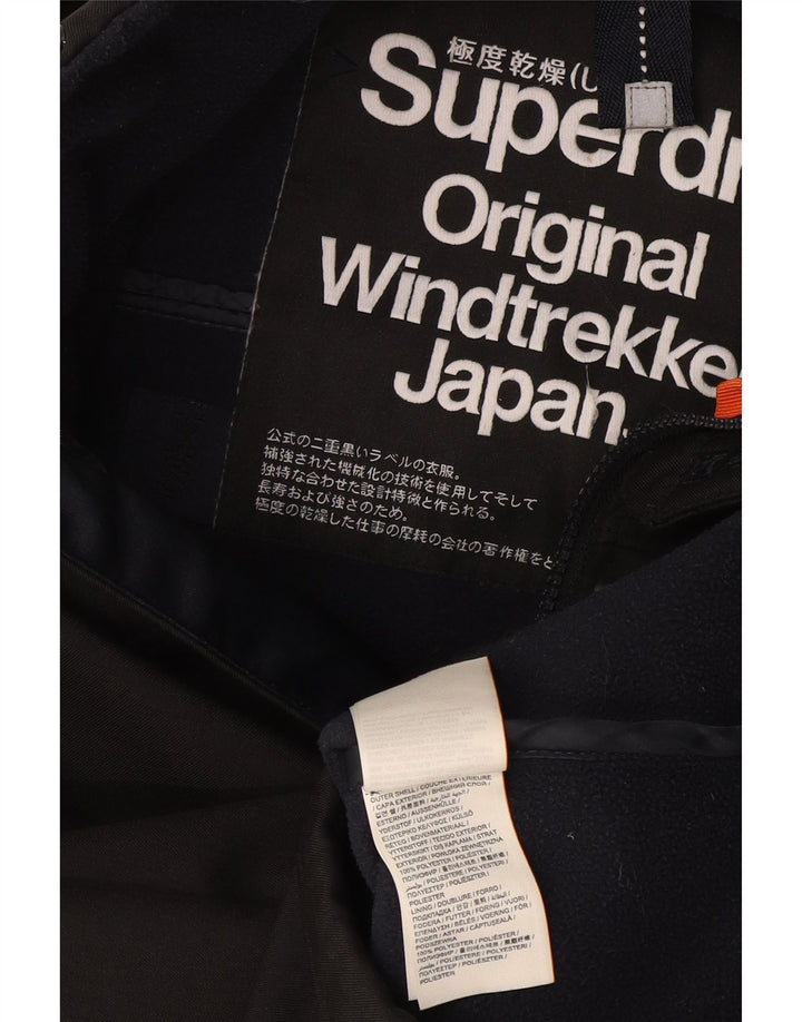 Jaqueta corta-vento masculina Superdry Windtrekker UK 34 XS poliéster preto