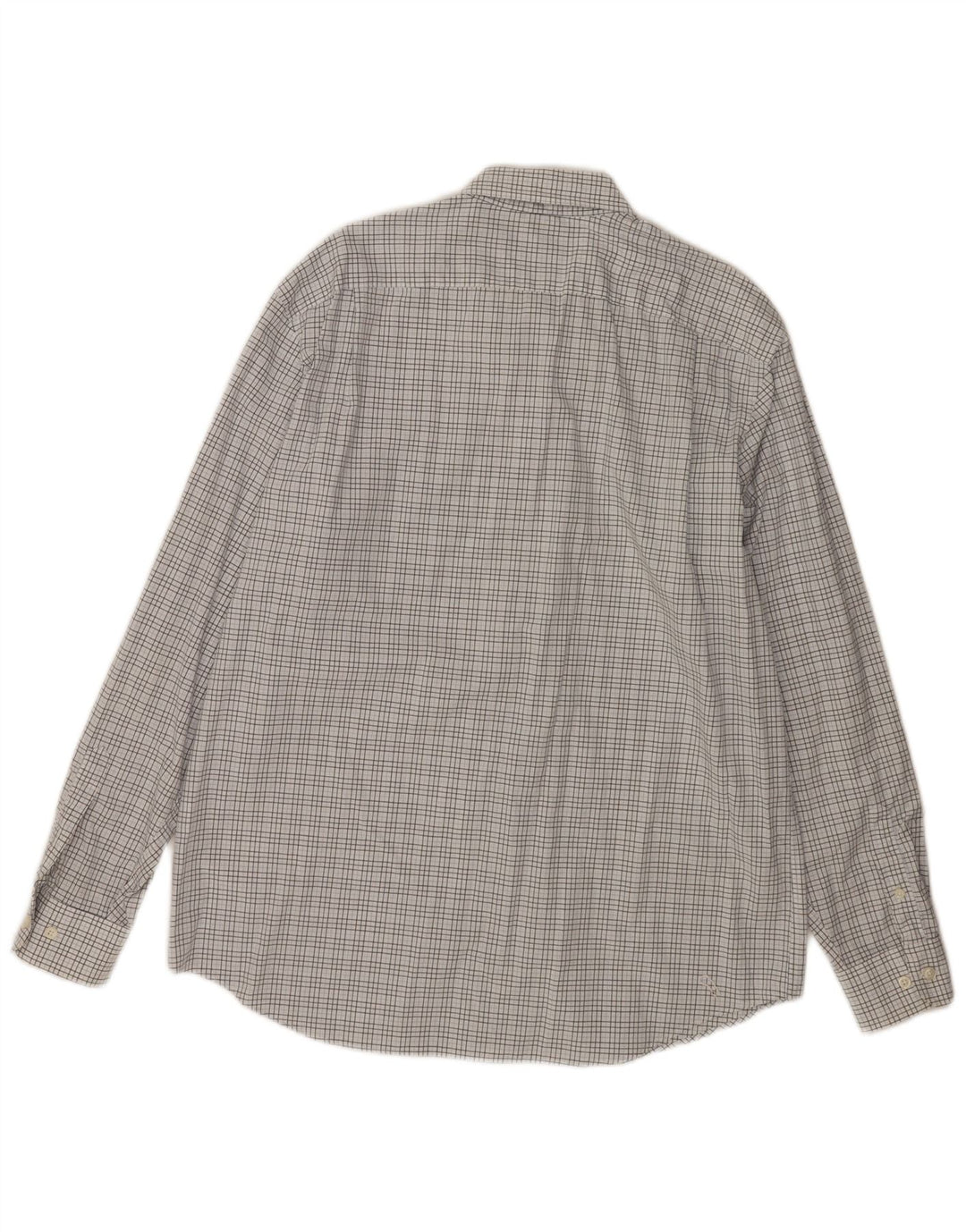 Camisa masculina Nautica grande algodão xadrez branco
