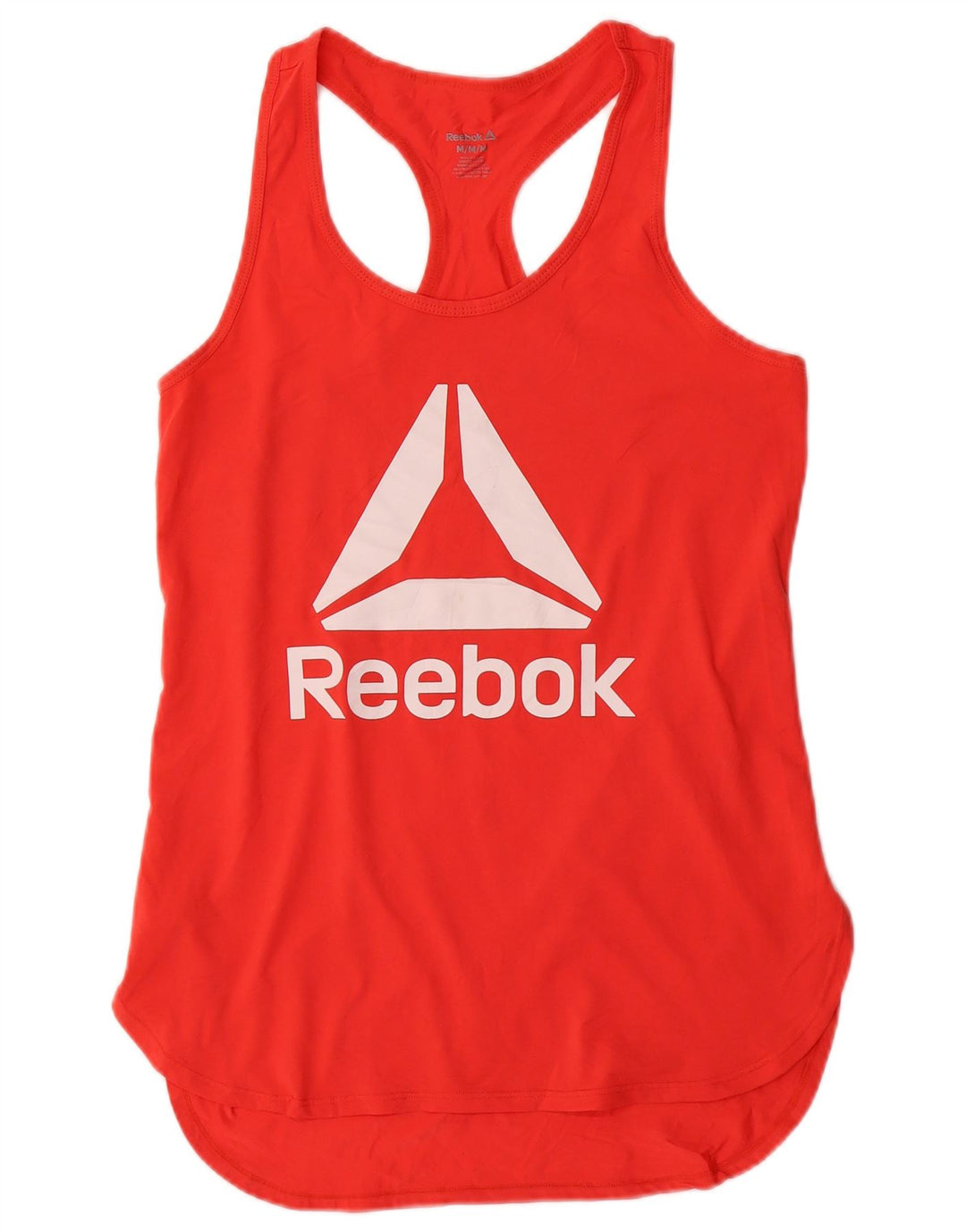 REEBOK Womens Graphic Vest Top UK 12 Médio Poliéster Vermelho
