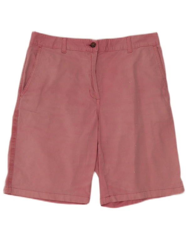 Shorts chino feminino Marks & Spencer UK 12 médio W32 algodão rosa