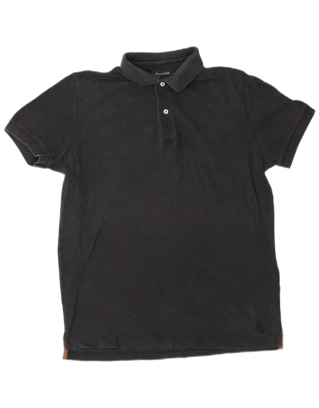 Camisa polo masculina MASSIMO DUTTI pequena preta