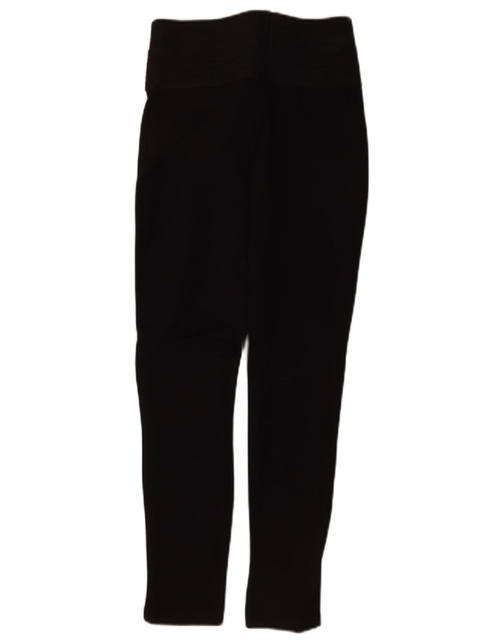 Zara Womens Crop Leggings UK 12 Médio Preto Poliéster
