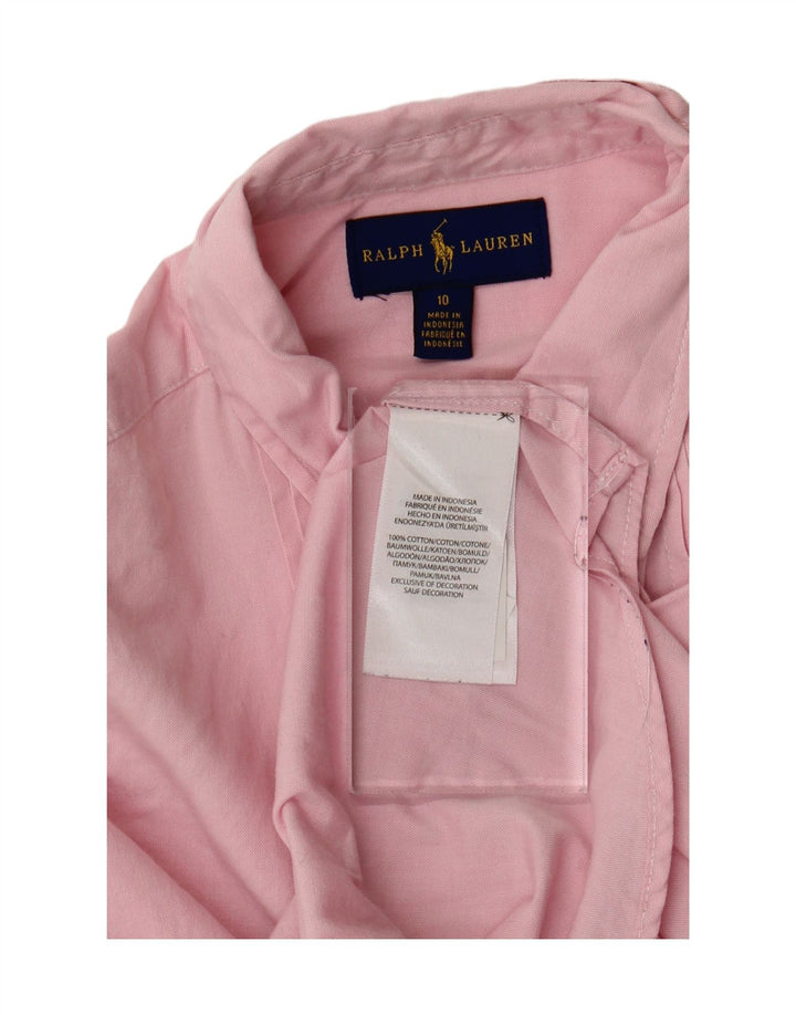Camisa feminina RALPH LAUREN 9-10 anos algodão rosa