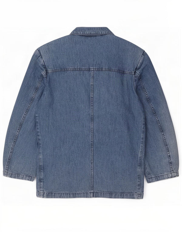 Jaqueta blazer masculina Carrera com 2 botões jeans Reino Unido 38 algodão azul médio