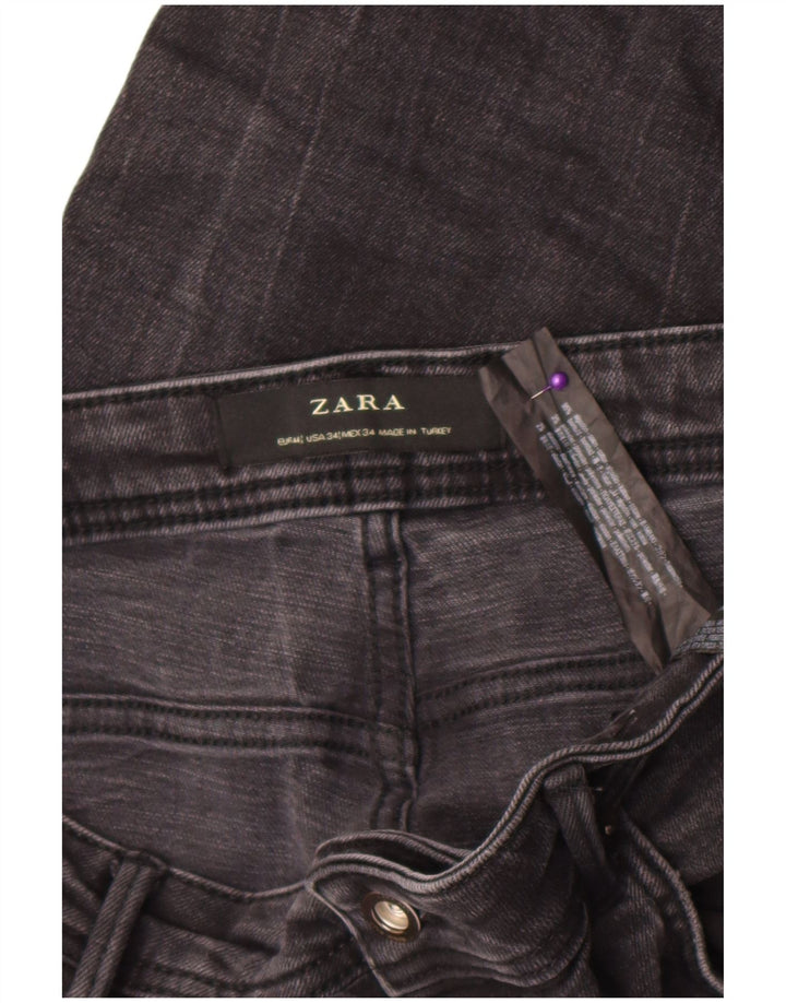 Zara Mens Distressed Slim Jeans EU 44 Grande W34 L28 Algodão Cinza