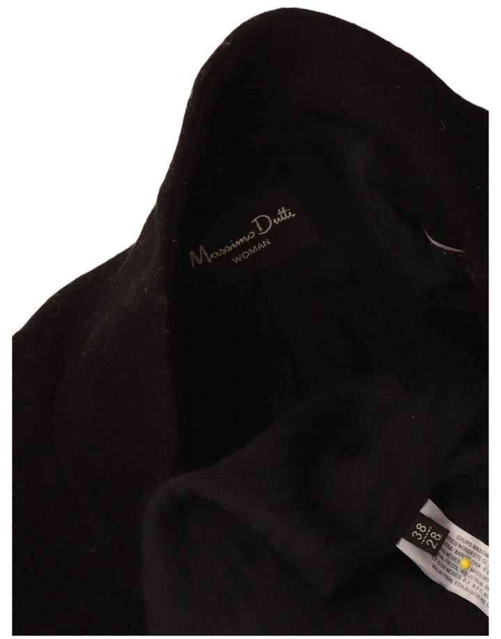 Sobretudo feminino Massimo Dutti EU 38 pequeno lã preta