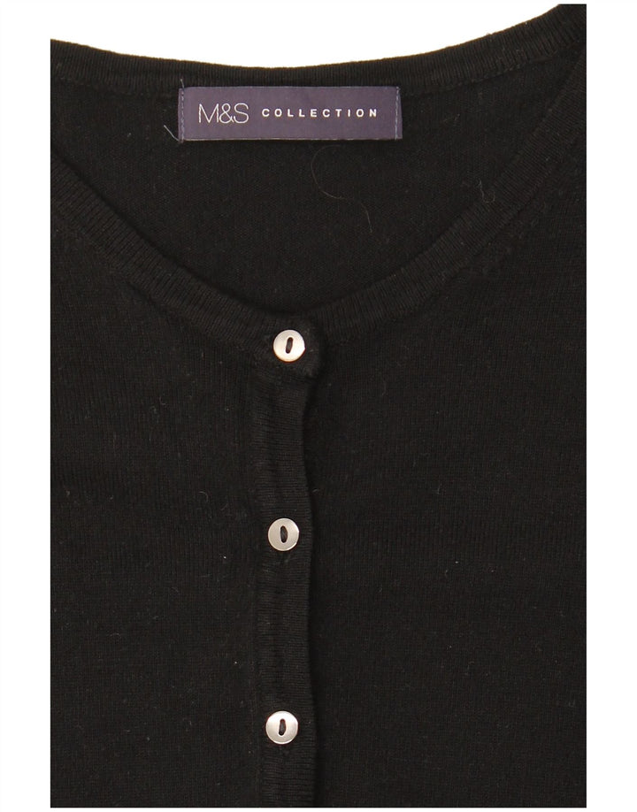 Suéter cardigã feminino Marks & Spencer Reino Unido 10 pequeno preto