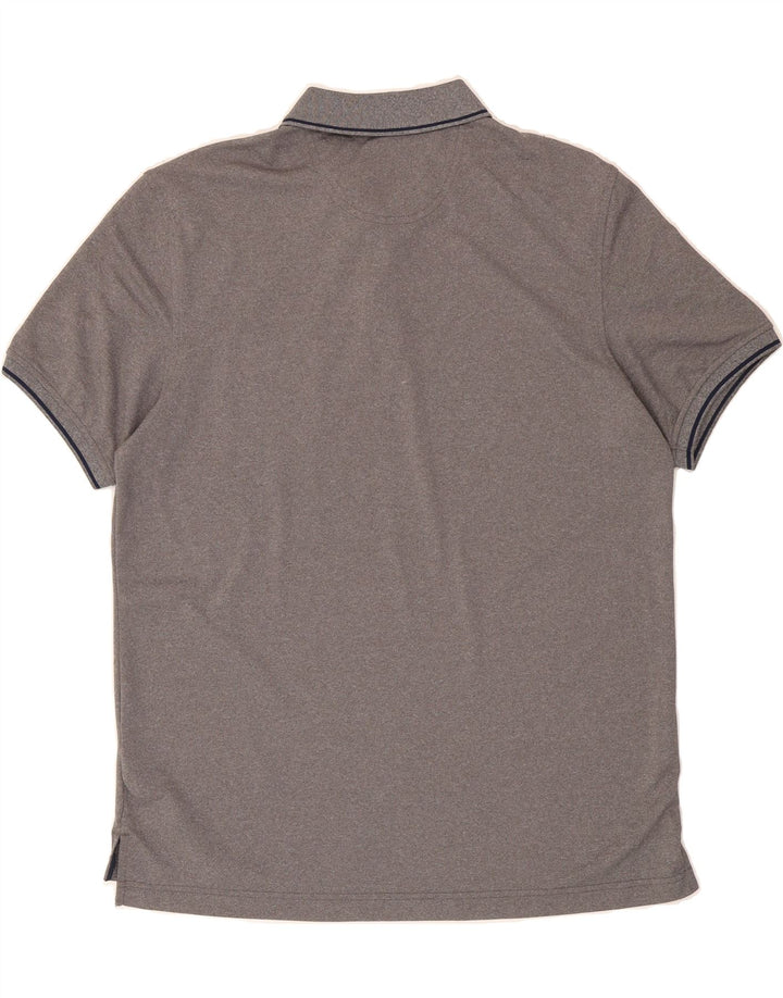 IZOD Mens Polo Shirt Large Grey Polyester Vintage Izod and Second-Hand Izod from Messina Hembry 