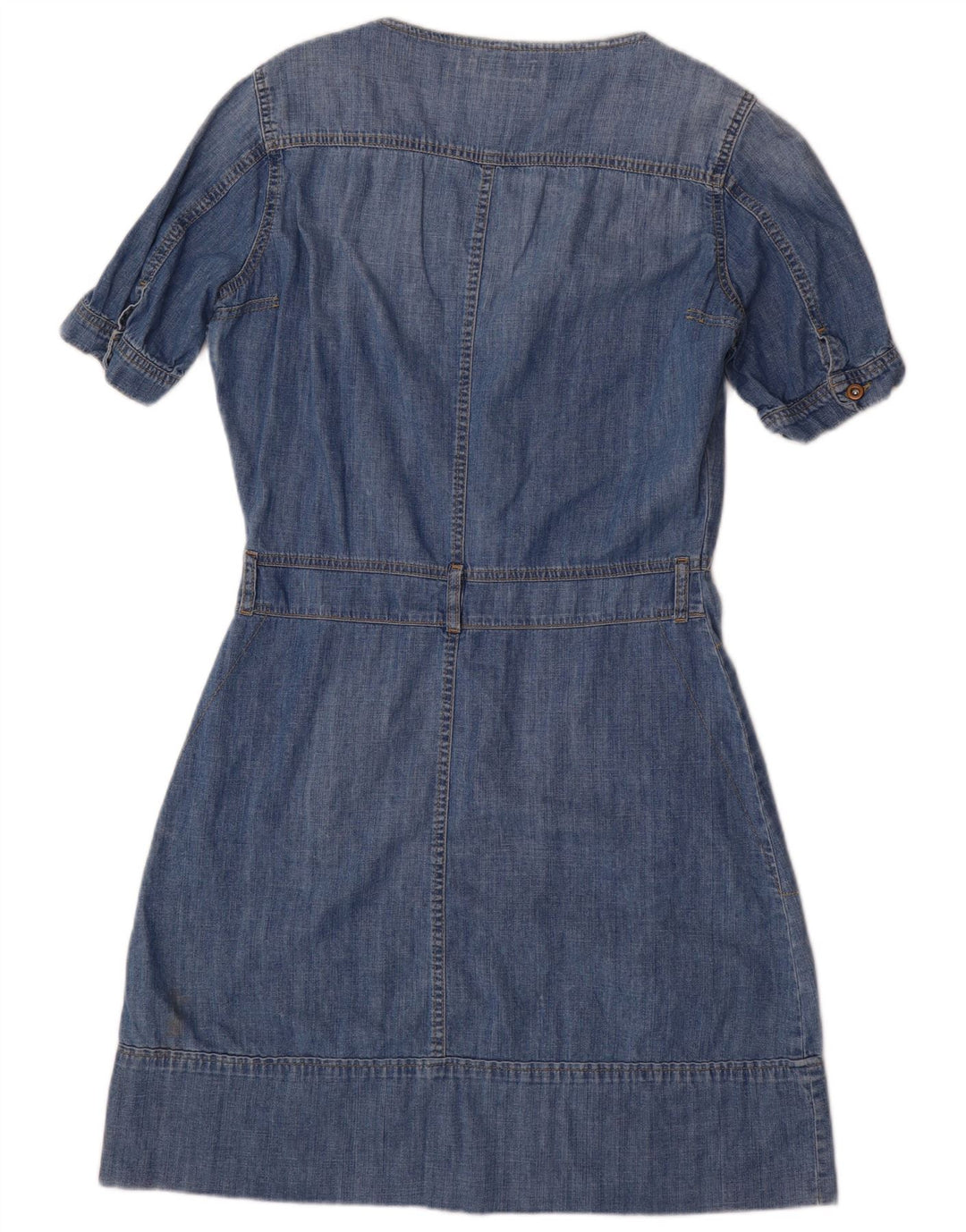 Vestido jeans feminino Lee UK 16 grande algodão azul