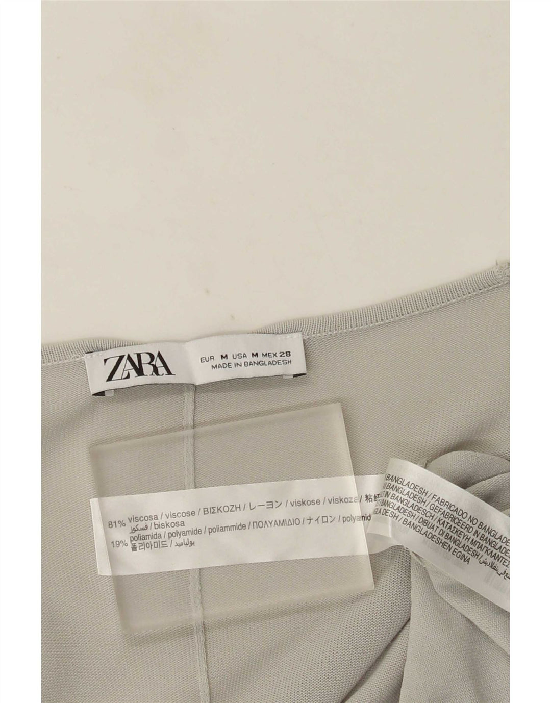 Suéter cardigã feminino Zara Longline oversized Reino Unido 14 Viscose cinza médio