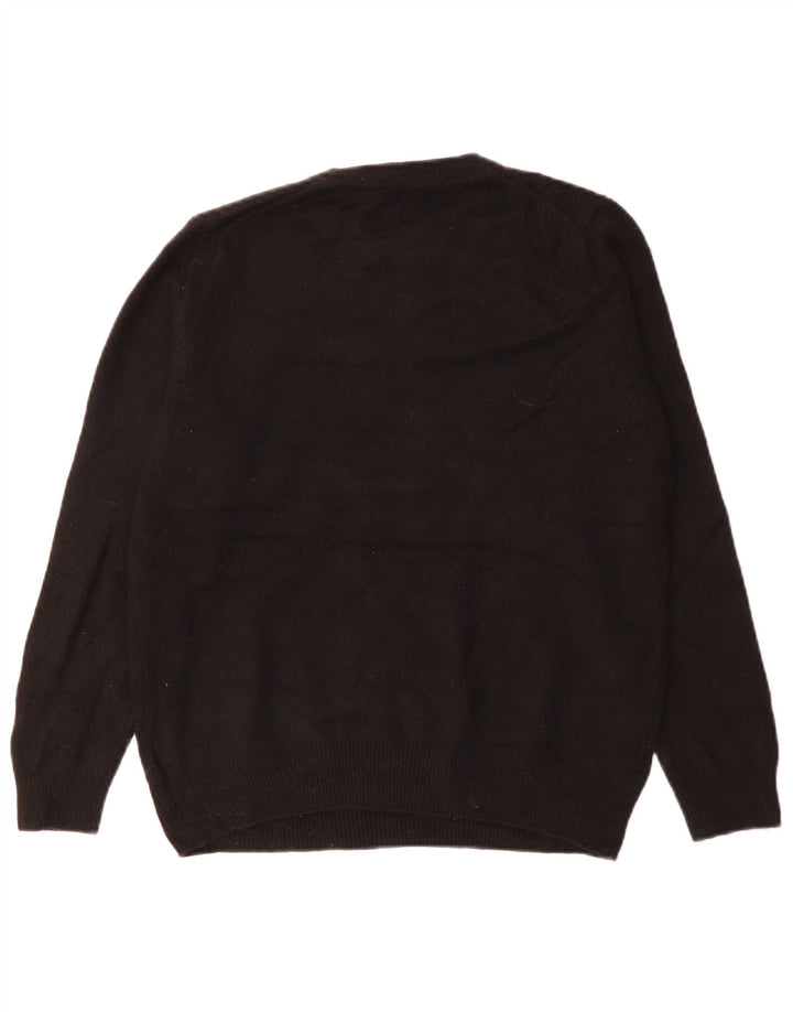 Suéter feminino Marks & Spencer com gola redonda Reino Unido 12 médio preto