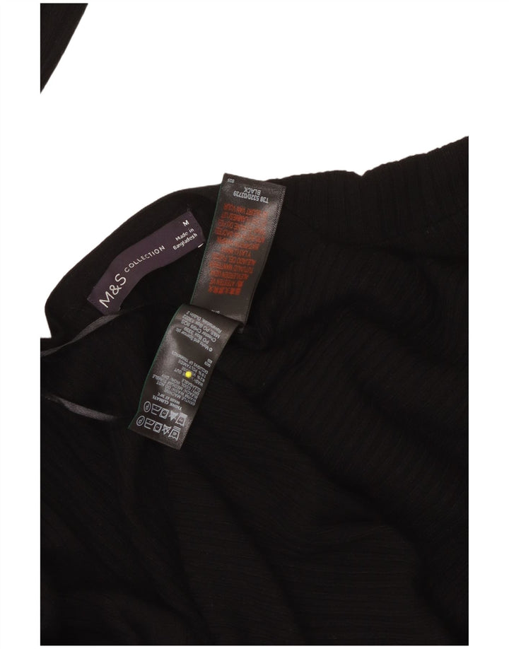 Suéter cardigã aberto feminino Marks & Spencer Reino Unido 14 viscose preta média