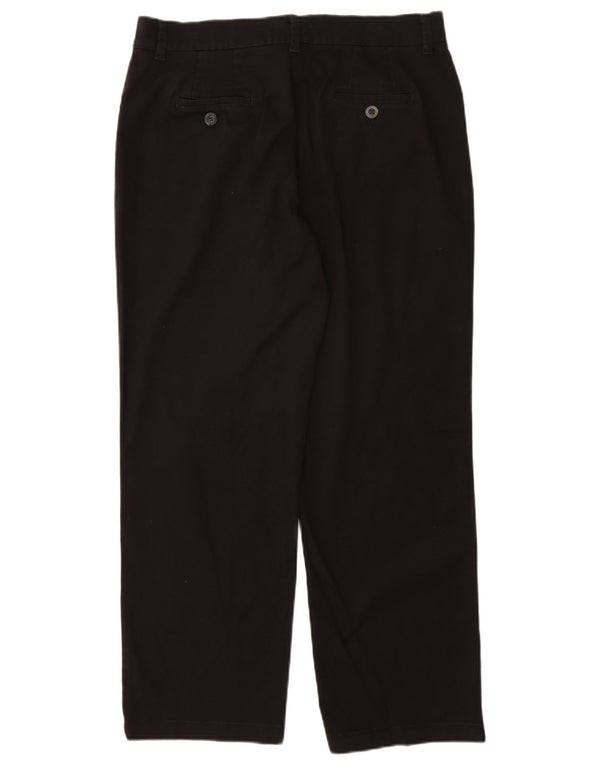 Lee Calça feminina casual reta com ajuste relaxado US 14 XL W34 L29 preta