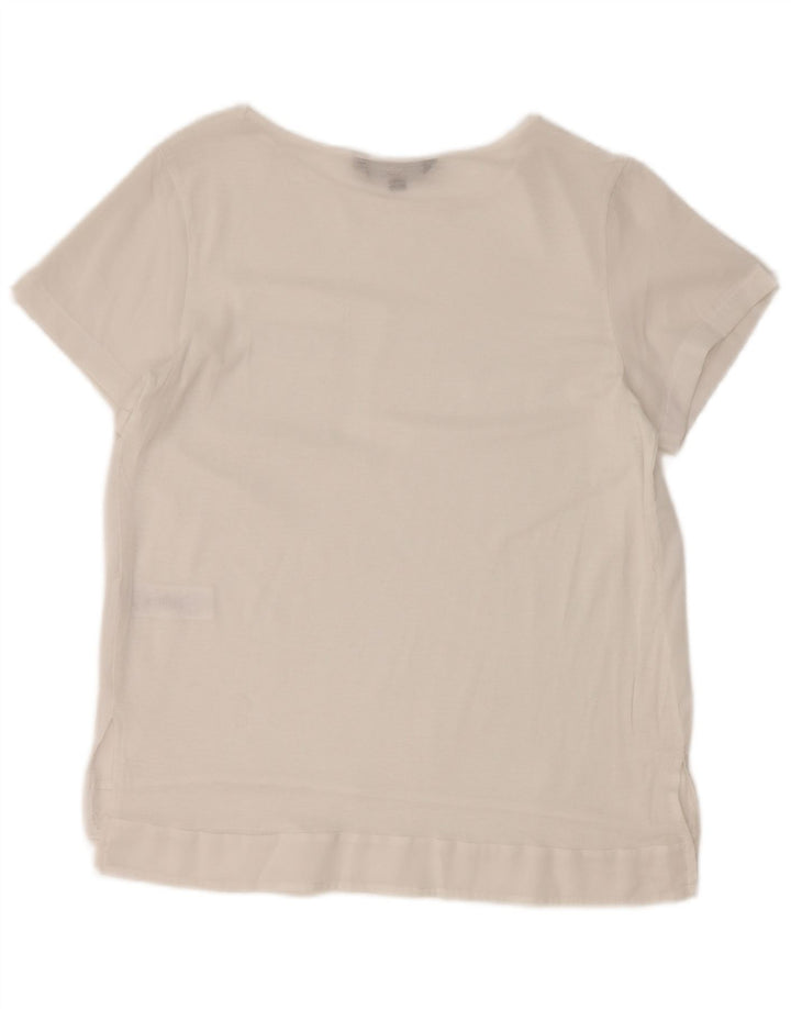 French Connection Mulheres Ver Através Top UK 6 XS Poliéster Branco