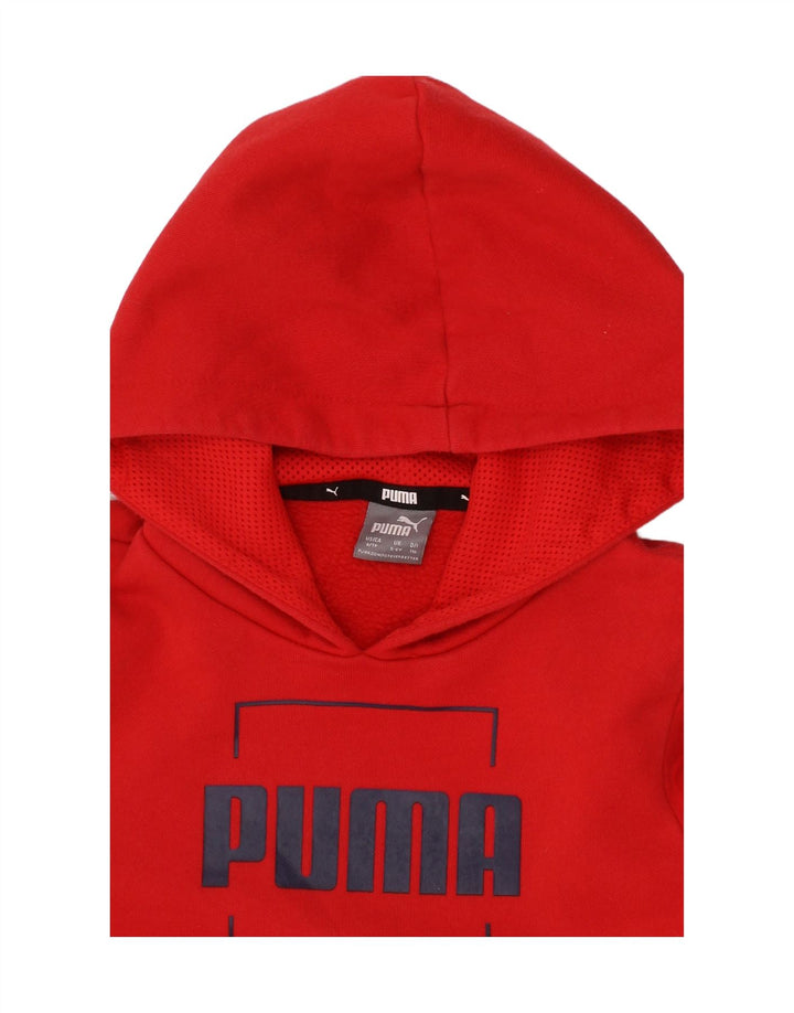 Jumper com capuz gráfico PUMA Boys 5-6 anos vermelho