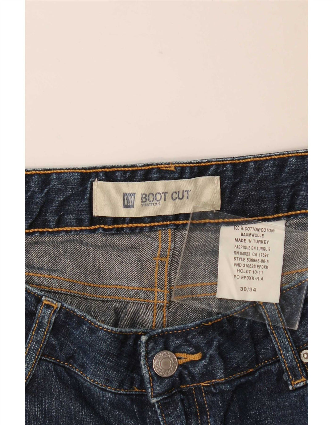 Shorts jeans feminino Gap W30 algodão azul médio