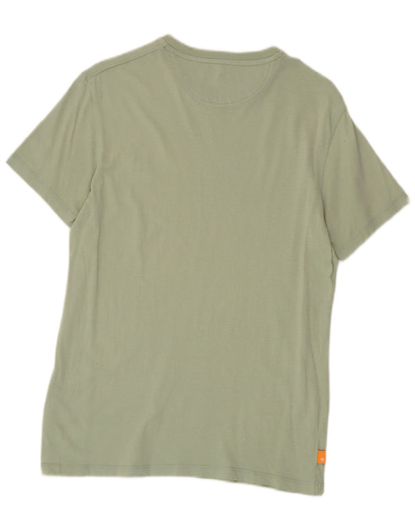 Camiseta masculina Timberland Slim Fit Top Pequeno Algodão Verde