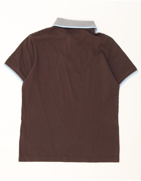 Camisa polo masculina de rugby Marina Yachting Slim Fit marrom médio