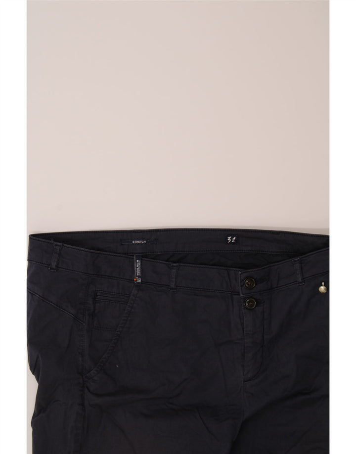 WOOLRICH Womens Chino Shorts W32 Large  Navy Blue Cotton Vintage Woolrich and Second-Hand Woolrich from Messina Hembry 