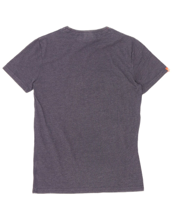 Superdry camiseta masculina gráfica top pequeno algodão azul marinho