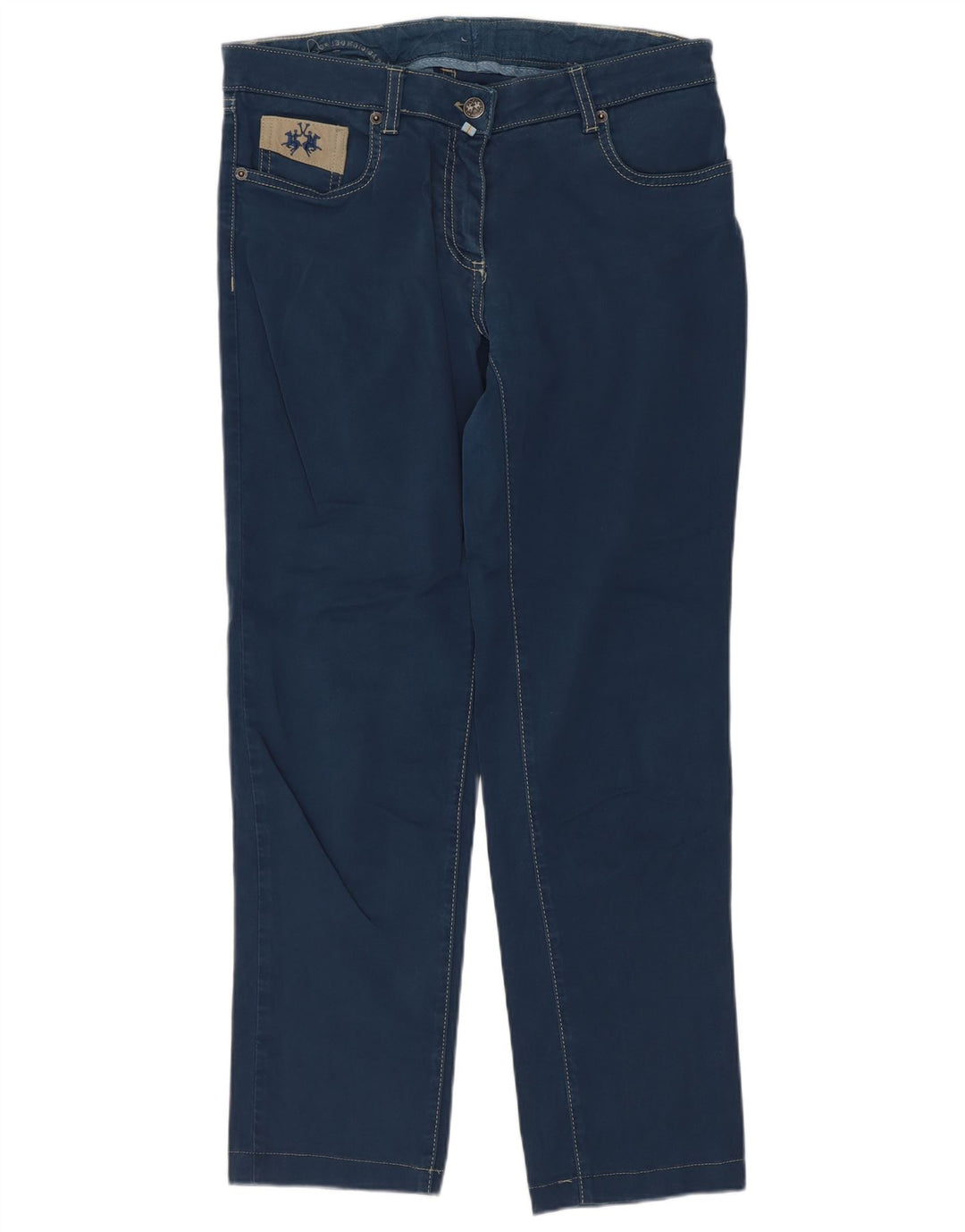 Jeans retos femininos La Martina W30 L27 algodão azul
