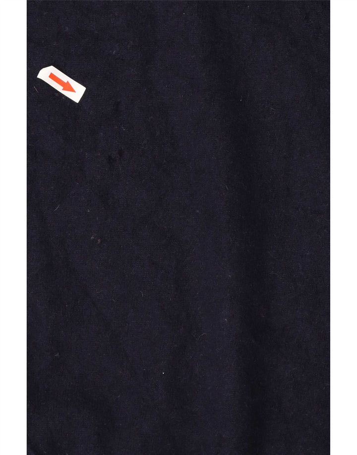 Suéter masculino Marks & Spencer com decote em V grande caxemira azul marinho
