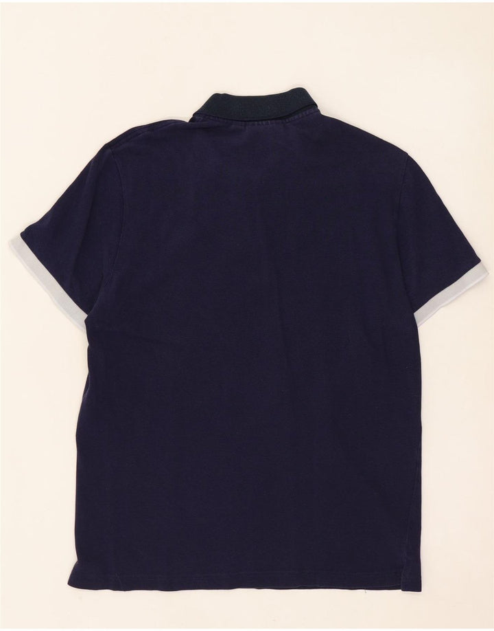 Camisa polo masculina LACOSTE Regular Fit tamanho 4 médio algodão azul marinho
