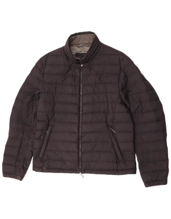 Jaqueta acolchoada masculina Hugo Boss EU 50 grande poliamida preta