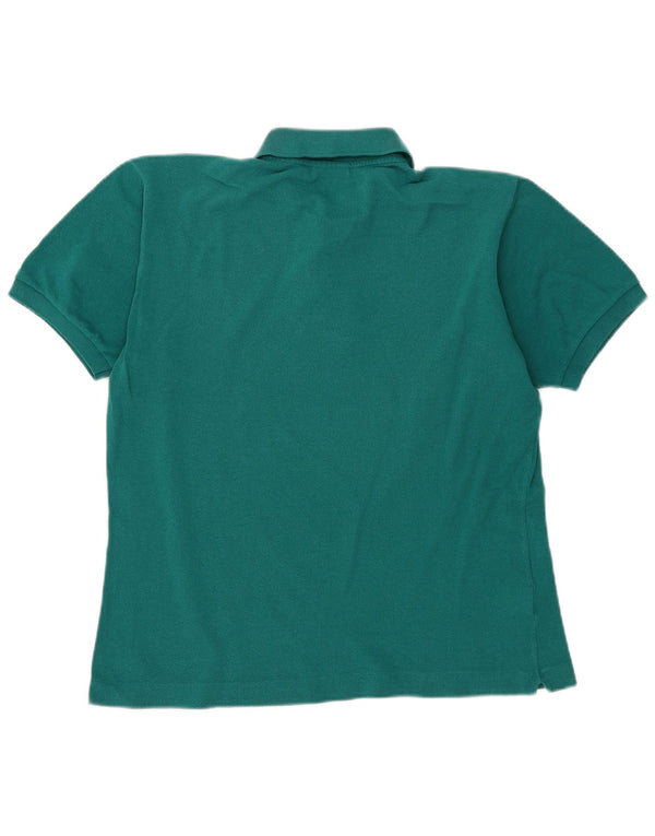 Camisa polo masculina Lacoste tamanho 4 algodão verde médio
